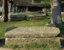 21 sepulchres and five steles, Argineta Necropolis, Basque Country, Spain, Upper Middle Ages (2001). Creator: LTL