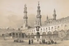 22. Cour de la Mosquée el Ahzar, au Kaire, 1843. Creator: Joseph Philibert Girault De Prangey