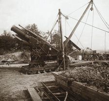 220 mortar, Genicourt, northern France, c1914-c1918