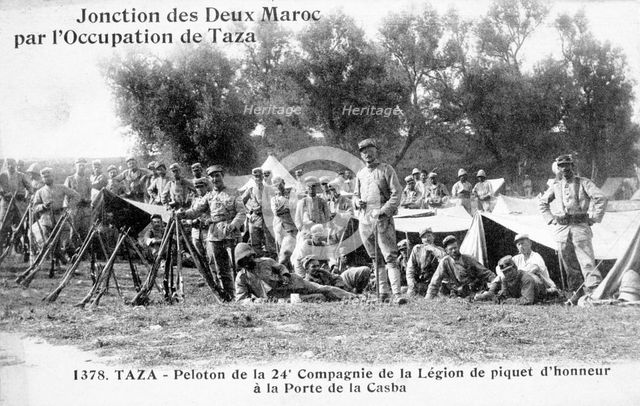 24th company of the French Foreign Legion, Taza, Morocco, 1904. Artist: Unknown