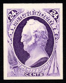 24c General Winfield Scott card plate proof, 1893. Creator: Unknown