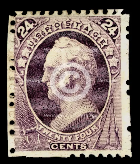 24c General Winfield Scott special printing single, 1875. Creator: Continental Bank Note Company.