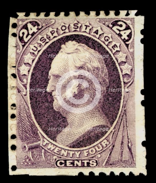 24c General Winfield Scott special printing single, 1875. Creator: Continental Bank Note Company.