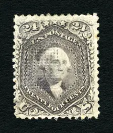 24c Washington F Grill single, 1867. Creator: National Bank Note Company