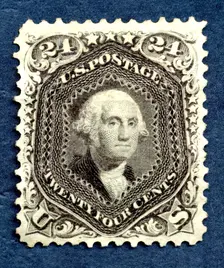 24c Washington re-issue single, 1875. Creator: National Bank Note Company