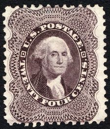24c Washington reprint single, 1875. Creator: Unknown