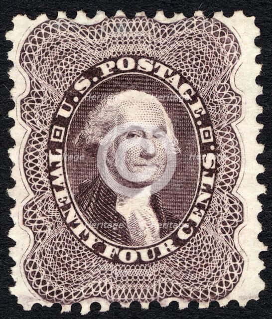 24c Washington reprint single, 1875. Creator: Unknown.
