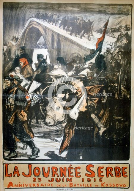 '25 June 1916 - Serbia Day', French World War I poster, 1916. Artist: Charles Fouqueray