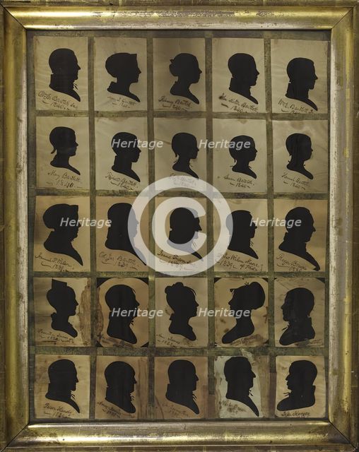 25 Silhouettes of the Bartlett Family, 1823-1840. Creator: William E. Bartlett.