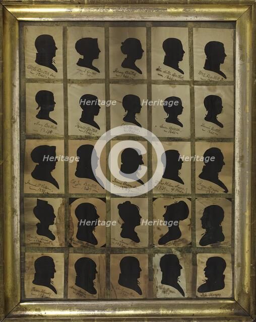 25 Silhouettes of the Bartlett Family, 1823-1840. Creator: William E. Bartlett.