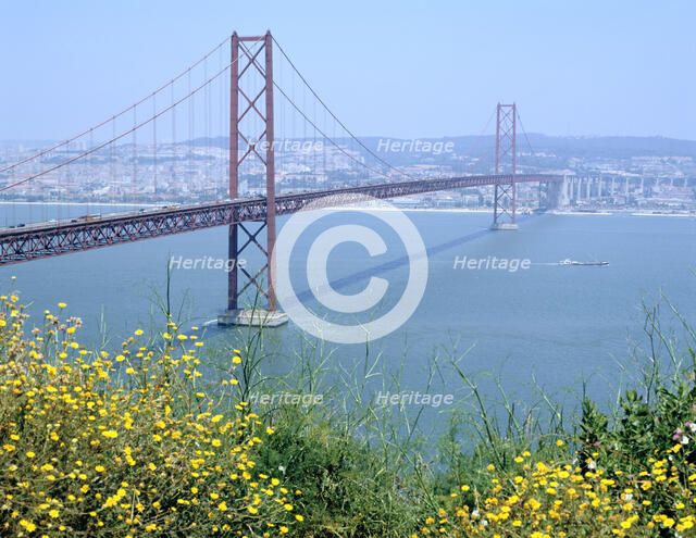 25th April Bridge over the River Tagus, Lisbon, Portugal