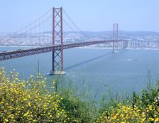 25th April Bridge over the River Tagus, Lisbon, Portugal