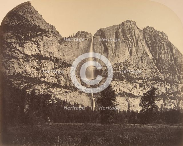 2637 Ft. Yosemite Fall, Front View, 1861. Creator: Carleton Emmons Watkins.