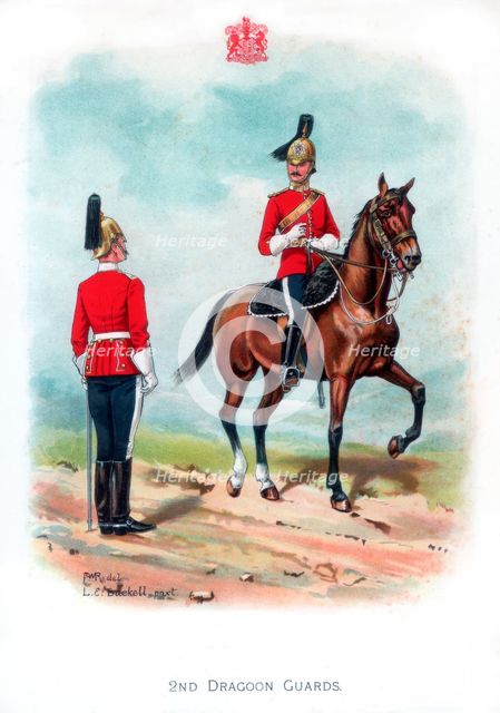 '2nd Dragoon Guards', 1915.Artist: LE Buckell