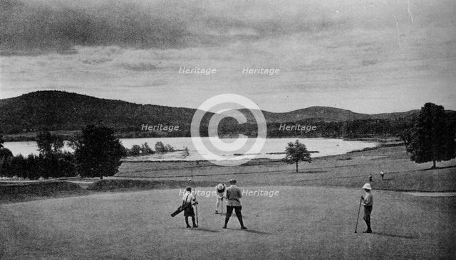 2nd green on Leatherstocking Golf Course at Coopertown, New York, 1925. Artist: Unknown.