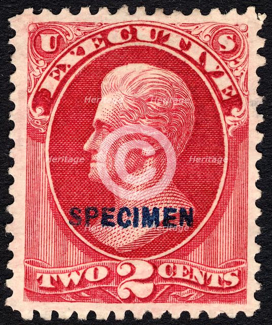 2c Andrew Jackson Executive special printing single, 1875. Creator: Unknown.