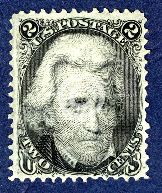 2c Andrew Jackson F Grill single, 1867. Creator: National Bank Note Company.