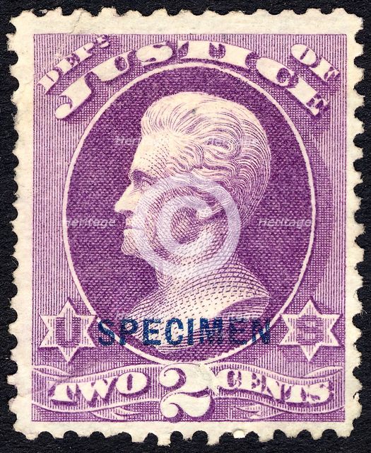2c Andrew Jackson Justice Department special printing single, 1875. Creator: Unknown.