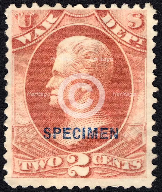 2c Andrew Jackson War Department special printing single, 1875. Creator: Unknown.