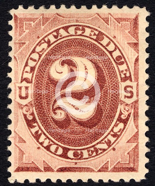 2c Postage Due single, 1879. Creator: Unknown.