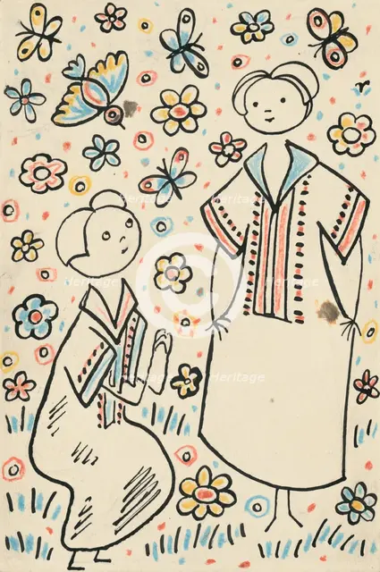3. A story about a dog and a cat, around 1928. Creator: Josef Capek.