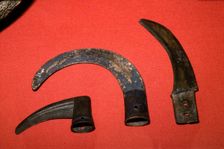 3 bronze sickles, Buckinghamshire, London and Ireland, c1100BC-700 BC