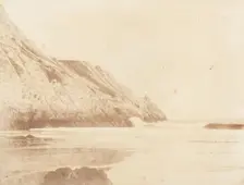 3 Cliffs Bay with a Wave, 1853-56. Creator: John Dillwyn Llewelyn