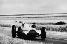 3 litre Mercedes in action, French Grand Prix, Rheims, 1938