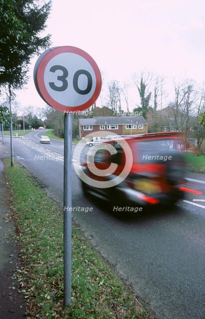 30 mph speed limit sign . Artist: Unknown.