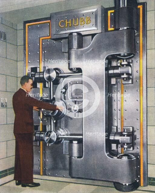 30-ton treasury door, 1938. Artist: Unknown.