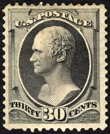30c Alexander Hamilton single, October 14, 1874. Creator: Unknown