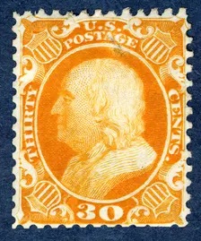 30c Franklin reprint single, 1875. Creator: Continental Bank Note Company