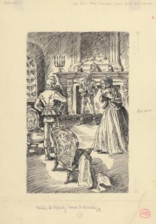 31.-Moric Benovsky and Zuzana Hanska faced each other, 1953. Creator: Andrej Kovacik