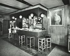 31 Wardour Street, Westminster LB, London: first floor front room, bar, 1977. Creator: Unknown