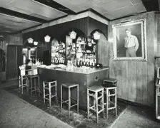31 Wardour Street, Westminster LB, London: first floor front room, bar, 1977. Creator: Unknown