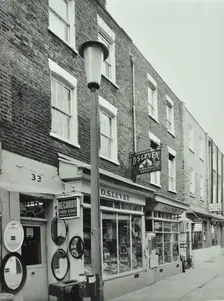 33-39 Camden Passage, London: front elevations, record shop, 1972. Creator: Unknown