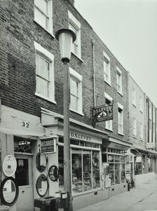 33-39 Camden Passage, London: front elevations, record shop, 1972. Creator: Unknown