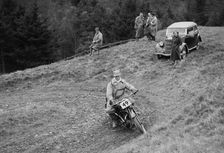 347 cc Ariel of F Gooding competing in the MCC Edinburgh Trial, Roxburghshire, Scotland, 1938. Artist: Bill Brunell