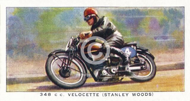 '348 C.C. Velocette (Stanley Woods)', 1938. Artist: Unknown.