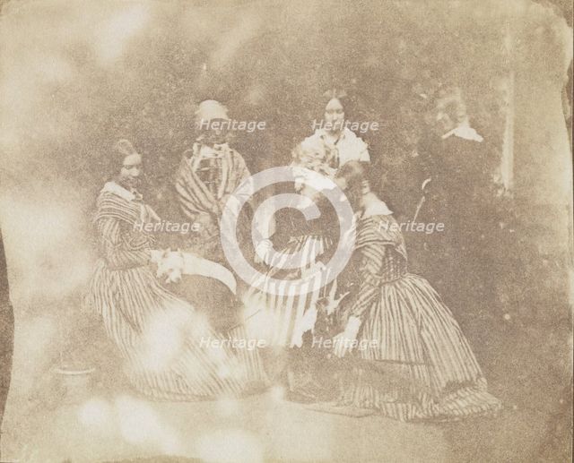 34. Artistical Groups in Various Poses, ca. 1845. Creator: Calvert Jones.