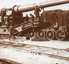 370 railway gun named Louise Mailly, northern France, c1914-c1918