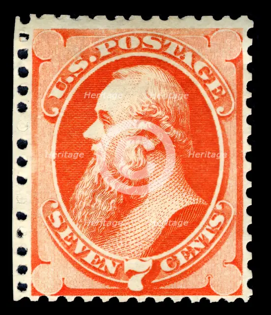 7c Edwin M. Stanton special printing single, 1875. Creator: Continental Bank Note Company.