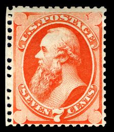7c Edwin M. Stanton special printing single, 1875. Creator: Continental Bank Note Company