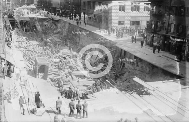 7th Avenue. cave-in, between c1910 and c1915. Creator: Bain News Service.
