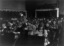 7th Division grade school pupils working in classroom, Washington, D.C., (1899?). Creator: Frances Benjamin Johnston