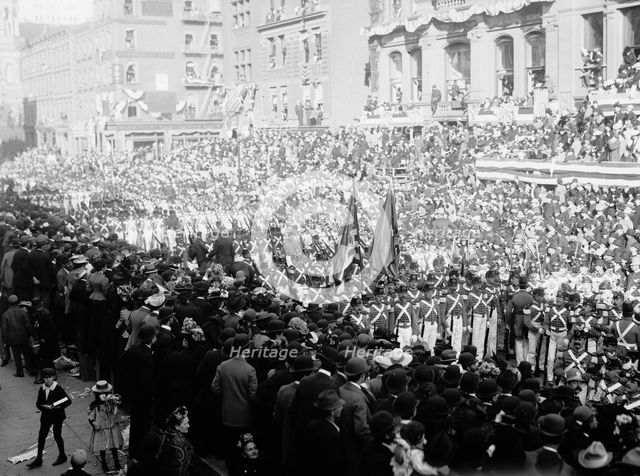 7th Regiment, New York National Guard, Dewey land parade, 1899 Sept 30. Creator: Unknown.