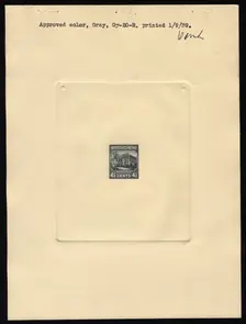 4 1/2c White House approved large die proof, 14072. Creator: Bureau of Engraving and Printing
