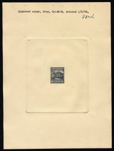 4 1/2c White House approved large die proof, 14072. Creator: Bureau of Engraving and Printing