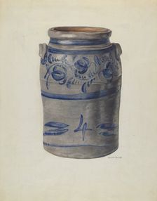 4 Gal Crock, c. 1940. Creator: Betty Jacob