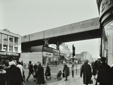 419-427 Brixton Road, Lambeth, London: looking south by Atlantic Road, 1961. Creator: Unknown